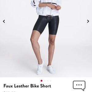 SPANX - Faux Leather Biker Shorts